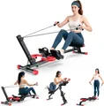 Produktbild: WARMOUNTS 4-in-1 Rudergerät klappbar, Heimtrainer mit 4 Höhenstufen & LCD-Monitor, bis 120 kg belastbar, Fitness Rower Maschine für Home Gym