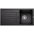 Produktbild: BLANCO Spülbecken FAVUM 45 S, schwarz, Granitspüle, mit Abtropffläche, 86 x 43,5 cm