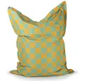 Produktbild: Lumaland Sitzsack XXL-Sitzsack Karo 380L senfgelb/pastellgrün, mit EPS-Perlen - out- & indoor - wasserfest