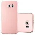 Produktbild: Cadorabo Hülle kompatibel mit Samsung Galaxy S6 Schutzhülle TPU Silikon Case Metallic Design Anti Rutsch Slim Kratzfest Stabiles Hardcase mit Rundumschutz Case Hülle für Galaxy S6 in Rosa