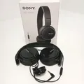 Produktbild: Sony Kopfhörer On Ear Kopfhörer MDR ZX110AP Schwarz Kabelgebundenes Headset mit Mikrofon - Schwarz
