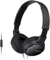 Produktbild: Sony MDR-ZX110AP faltbarer Bügelkopfhörer mit Headsetfunktion, schwarz, 25