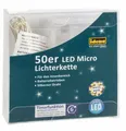 Produktbild: Idena LED-Micro Lichterkette 50er 6h-Timer LED Micro Lichter Kette Deko neu