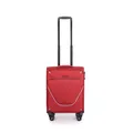 Produktbild: Stratic Strong Koffer Weichschale Reisekoffer Trolley Rollkoffer Handgepäck, 4 Rollen, Größe S, Rot