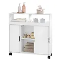 Produktbild: EUGAD Nischenschrank Badezimmerschrank Badschrank auf Rollen Badrollwagen Weiß