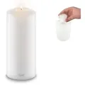 Produktbild: Qult Teelichthalter Qult Farluce Classic - Durchm. 8cm Teelichthalter in Kerzenform Dauerkerze Kunststoffkerze in Kerzenoptik Teelichtkerze mit Teelichteinsatz inkl. Teelicht 18 cm