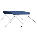 Produktbild: vidaXL 2-Bow Bimini Top mit Edelstahl-Clip Bootsverdeck Boot Verdeck Sonnendach Sonnenverdeck Sonnensegel Sonnenschutz Marineblau 150x120x110cm