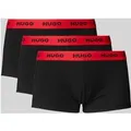 Produktbild: HUGO Trunks mit Label-Details im 3er-Pack in Black, Größe L