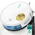 Produktbild: SereneLife Saugroboter mit Wischfunktion, Staubsauger Roboter, 2000pa Saugroboter mit APP Steuerung, Vacum Robot mit 4 Reinigungsmodi, Absturzsensoren & Ladestation, für Tierhaare, Weiche/Harte Böden