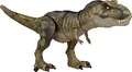 Produktbild: Mattel Jurassic World: Die Chaostheorie Netflix - Chomp Chomp“ Gigantisches Gebrüll Allosaurus Dinosaurier-Spielzeug mit Geräusch und dehnbaren Sehnen am Kiefer, zunehmenden Brüllstufen, HVB45