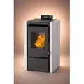 Produktbild: NEMAXX® PC5 Pelletofen Kaminofen 5,3kW  bis120m3 Chrono ECO WiFi Ready Display Fernbedienung Unterdruck Überhitzungsschutz Autoabschaltung Grau - Grau