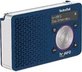 Produktbild: TechniSat DIGITRADIO 1 hr Info Edition - tragbares DAB+ Radio mit Akku (DAB, UKW, Lautsprecher, Kopfhöreranschluss, Favoritenspeicher, OLED Display, Direktwahltaste zu hr iNFO, 1 Watt RMS) blau/silber