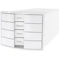 Produktbild: HAN Schubladenbox IMPULS 2.0 - attraktives Design in hoher Qualität. Mit 4 geschlossenen Schubladen für DIN A4/C4, weiß, 1012-12