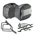 Produktbild: GIVI TRK35BN Seitenkoffer + Träger PL257 257FZ für VFR800 1998-1999 Schwarz 35LT