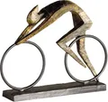 Produktbild: Casablanca by Gilde Dekofigur Skulptur Racer (1 St), Dekoobjekt, Höhe 29 cm, Fahrradfahrer, mit Spruchanhänger, Wohnzimmer