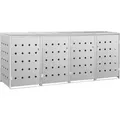 Produktbild: vidaXL Mülltonnenbox, Silber, Metall, 77.5x115x276 cm, Aufbewahrung & Schutzhüllen