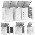 Produktbild: Mülltonnenbox Edelstahl Mülltonnenverkleidung Mülltonnenabdeckung für 1-4 Tonnen