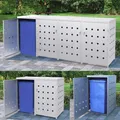Produktbild: Mülltonnenbox Edelstahl Müllbox Mülltonnenverkleidung für 1/2/3/4 Tonnen Box DE