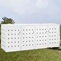 Produktbild: Mülltonnenbox Müllbox Mülltonnenverkleidung Gartenschuppen Gerätehaus Edelstahl