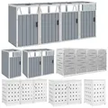 Produktbild: Mülltonnenbox Müllbox Mülltonnenverkleidung 1-4er Tonnen Doppelbox Gartenbox Neu