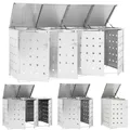 Produktbild: Mülltonnenbox Edelstahl Mülltonnenverkleidung für 1-4 Tonnen Edelstahl 240L
