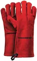 Produktbild: Feuermeister Premium BBQ Grillhandschuhe aus Spaltleder, rot, Gr. 10