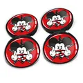 Produktbild: 4er Set Nabendeckel 60mm Universal Felgendeckel Auto Felgen DM006 Mickey Mouse