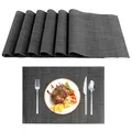 Produktbild: KEWUZY Satz von 6 Platzsets, Tischsets PVC Hitzebeständig, rutschfest Platzdeckchen, platzsets abwaschbar,für Küche,Zuhause,Restaurant,Speisetisch