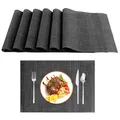 Produktbild: Satz von 6 Platzsets Tischsets PVC Hitzebeständig rutschfest Platzdeckchen pl...