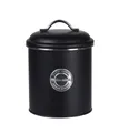 Produktbild: Spetebo Keksdose Metall Gebäckdose schwarz mit Deckel - 18 x 13 cm, Metall, (Packung, 1 tlg), Gebäck Plätzchen Keks Biscuits Vorrats Dose