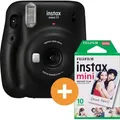 Produktbild: Instax Mini 11 charcoal-gray Film-Set inkl. 10er instax mini Film Sofortbildkamera - Schwarz