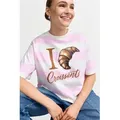 Produktbild: RICHROYAL T-Shirt oversized, croped, großes Frontmotiv, aus reiner Baumwolle rosa L (40)