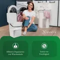 Produktbild: Novaliv Waschmittelbox mit Deckel 7 Liter I Transparent I 23,5 x 18 x 26,5 cm I Box Waschpulver Aufbewahrungsbox mit Henkel Waschmittel