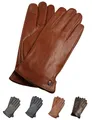 Produktbild: AKAROA ESTD 2019 Lederhandschuhe Herren TIM, Touchscreen Funktion, italienisches Leder, recyceltes Strickfutter aus 50% Kaschmir und 50% Wolle, 5 Größen S - XXL, cognac, M-9
