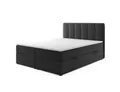 Produktbild: M-Punkt24 Boxspringbett Athen (180 x 200 cm, Grau oder Schwarz), inkl. Bettkasten, inkl. Visco-Topper, inkl. Matratze H3