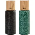 Produktbild: AdHoc Set Pfeffer- und Salzmühle Yara, black&green, CeraCut Ceramic Mahlwerk, Keramik/Roteichenholz, D: 6 (43350329)