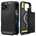 Produktbild: Spigen Rugged Armor MagFit Hülle für iPhone 16 Pro, Kompatibel mit MagSafe Zubehör -Matte Black