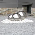 Produktbild: CLGarden Edelstahl Kugelbrunnen Springbrunnen LED Licht Brunnen außen 3 Kugeln