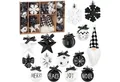 Produktbild: BRUBAKER Weihnachtsbaumkugel 24 Stück Christbaumschmuck Black and White - Weihnachtskugel Set (70 St), Wichtel, Schneeflocken, Merry, Peace, Joy und Noel Baumkugeln