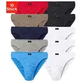 Produktbild: H.I.S Slip Männer Unterhose (Packung, 10-St) in Unifarben blau|bunt|grau|rot|schwarz 4 (S)