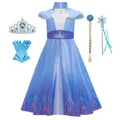 Produktbild: Prinzessin ELSA Kostüm Kleid mädchen mit Umhang ELSA Eiskönigin Kostüm Kinder...