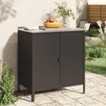Produktbild: Outdoor Schrank Bolognano 92x80x50 cm Schwarz, matt
