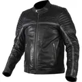 Produktbild: Rukka Yorkton Motorrad Lederjacke, schwarz-silber, Größe 48 für Männer