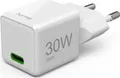 Produktbild: Hama Schnellladegeraet USB-C PD/QC/GaN Super-Mini-Charger 30 W Weiß (00201982)