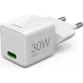Produktbild: Hama Schnellladegerät GaN, USB-C, Super-Mini-Charger, PD, 30 W, Weiß - Weiß