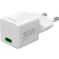 Produktbild: Hama Schnellladegerät Super-Mini-Charger GaN USB-C PD 30 W Weiß