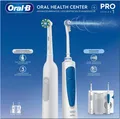 Produktbild: Oral-B Idropulsore Health Center, Erwachsener, Rotierende-vibrierende Zahnbürste, Blau, Weiß, 2 min, 30 sec, Weiß, Rund