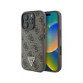 Produktbild: Guess 4G Strass Triangle Metal Logo Diamond Edition Handyhülle für iPhone 16 Pro Max 6.9 Zoll Braun