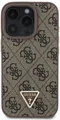 Produktbild: Guess PU 4G Strass Triangle Metal Logo Back Cover für das iPhone 16 Pro Max Brown