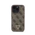 Produktbild: Guess, Hülle für iPhone 16 Pro Max Edition 4G Strass Dreieck Metall, Braun
